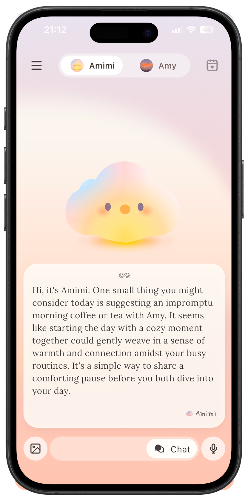 Amimi offers a small, personal suggestion for daily connection