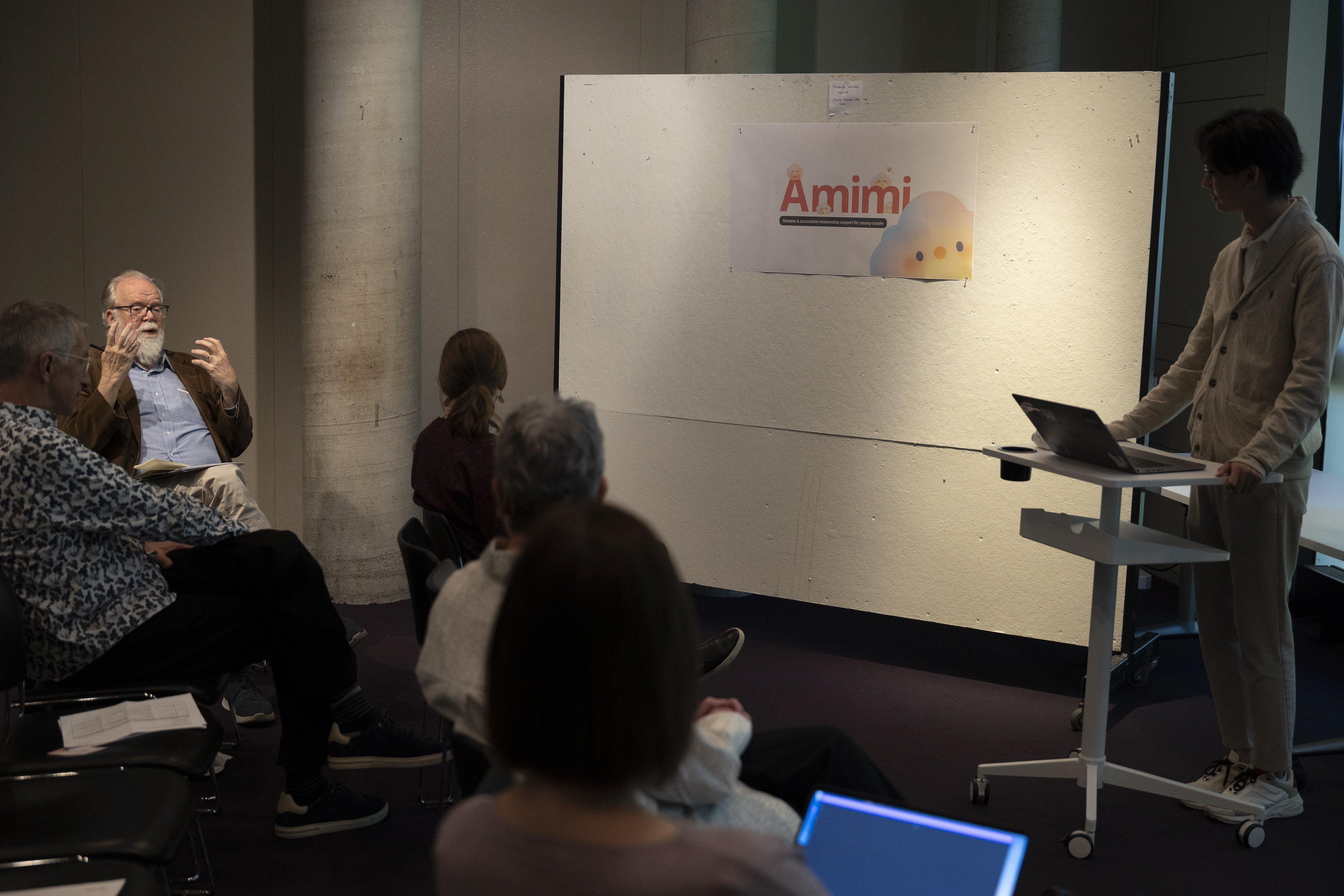 A discussion with the audience during the Amimi presentation