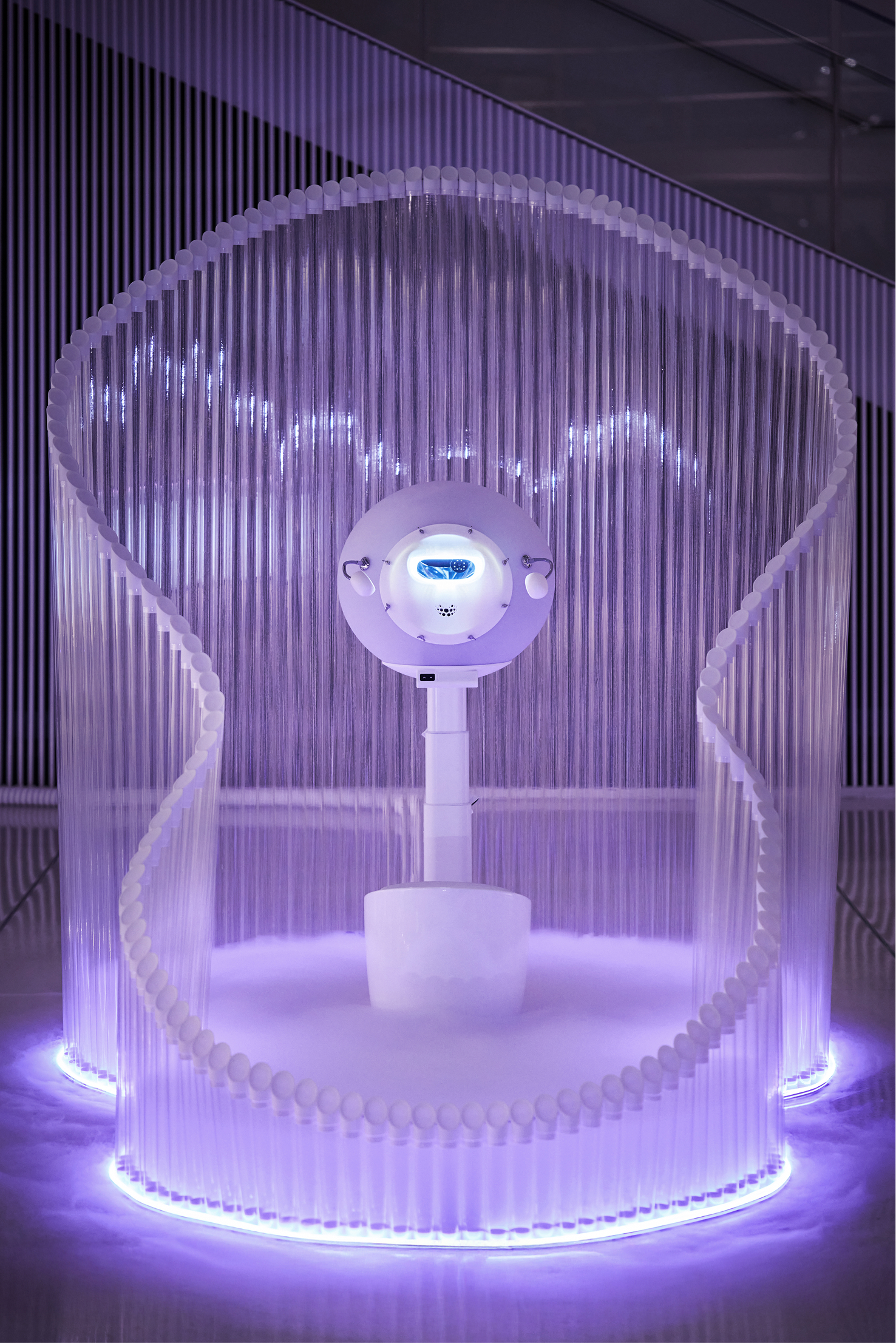 Illuminated conversational pod with biometric sensing