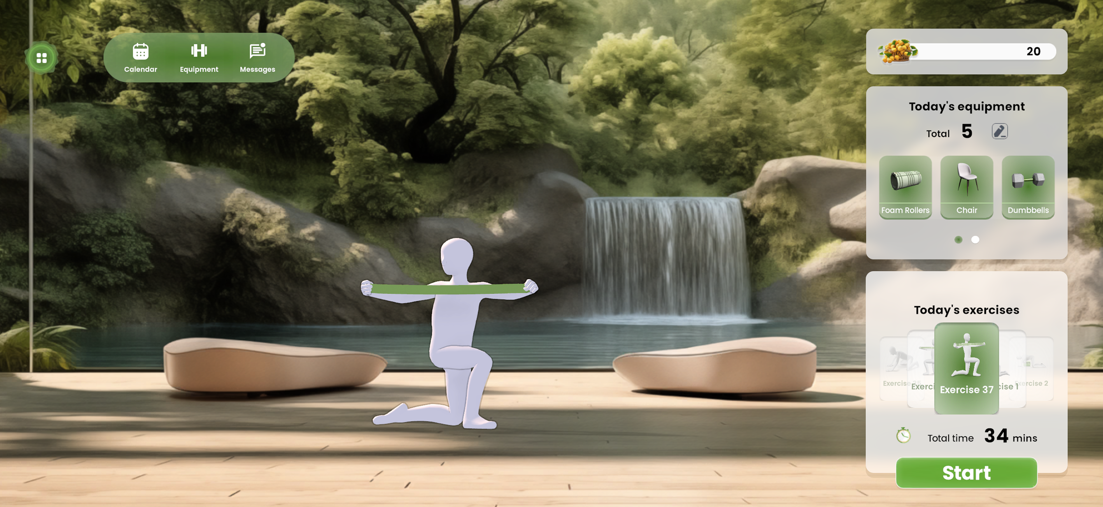 Ginkgo Active’s guided exercise experience in a calming forest environment